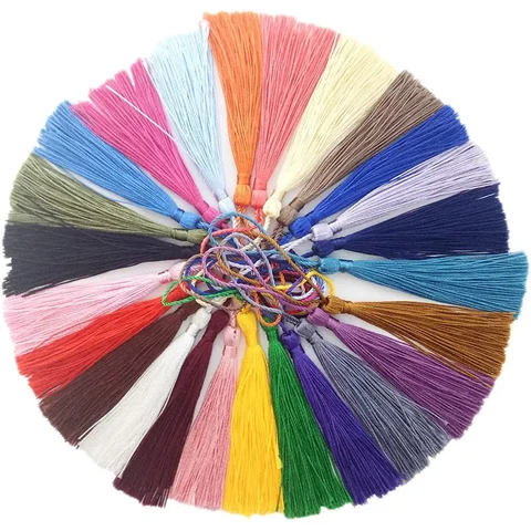 Da 100 pezzi/lotto da 13 cm tassel margini margini setosi segnali di segnali di segnali di segnali