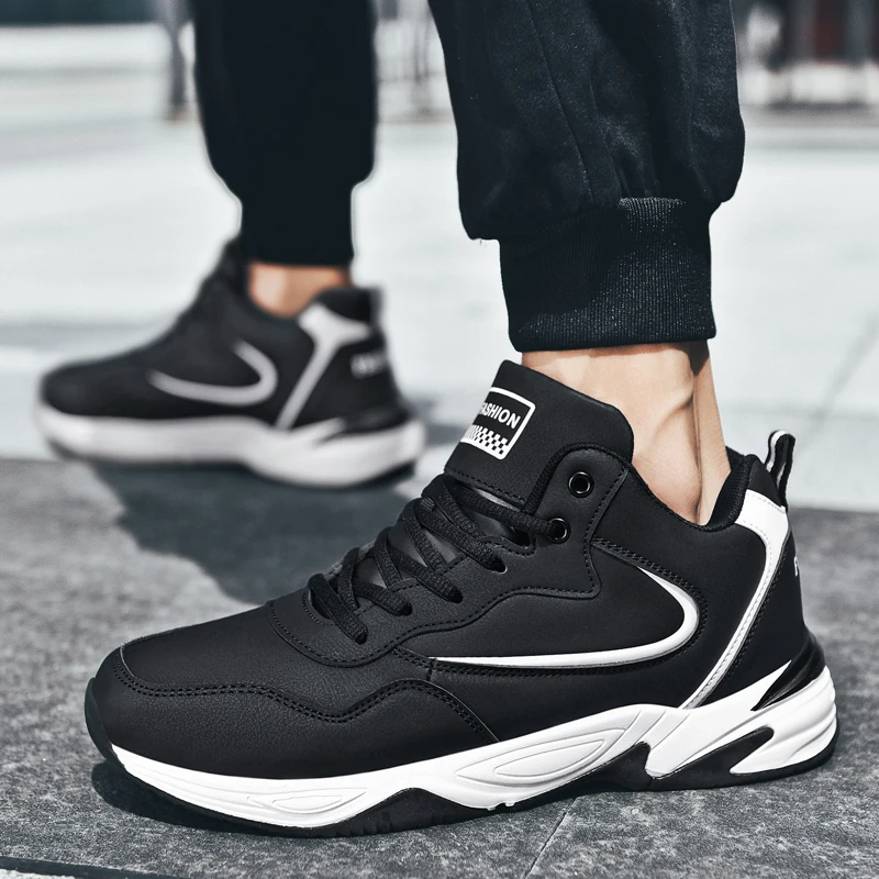 

Men Casual Shoes Leather Men Shoes Sneakers Autumn Comfortable Walking Shoes Lightweight Rubber Waterproof Men's Sneakers