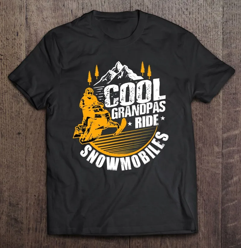 

Мужская крутая футболка Grandpas Ride снегоход подарок Забавный снегоход одежда для мужчин Мужская рубашка аниме одежда футболки одежда для мужч...