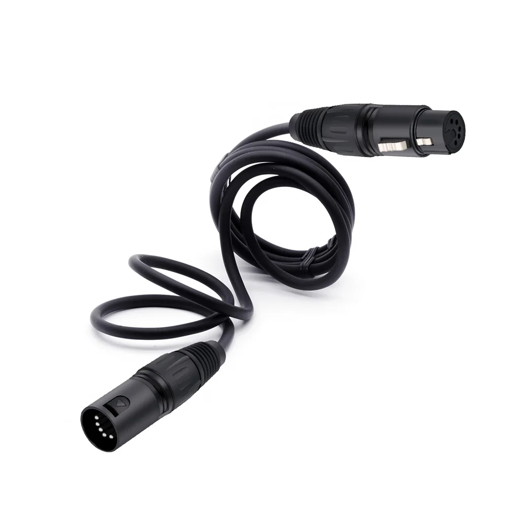 Кабель-удлинитель XLR, фольга и Плетеный экранированный аудиокабель с 5 разъемами «папа» на 5 разъемов «Мама», для микрофона, микшера