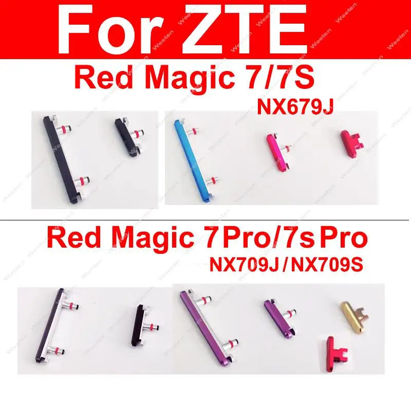 

For ZTE Nubia Red Magic 7 7S NX679J 7 7S Pro NX709J/NX709S On OFF Power Volume Swith Button Gaming Side Keys Parts