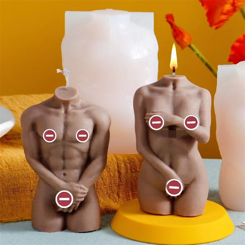 

3D Silicone Body Candle Mold DIY Body Silicone Resin Casting Mold Candle Wax Epoxy Make Soap Mould Craft for Candle Home Decor