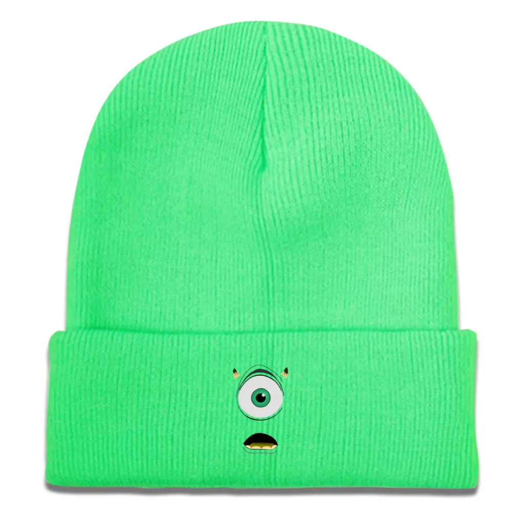 

Knit Hat Disney Monsters University Film Winter Warm Beanie Caps Mike Wazowski Face Classic Men Women Fashion Casual Bonnet