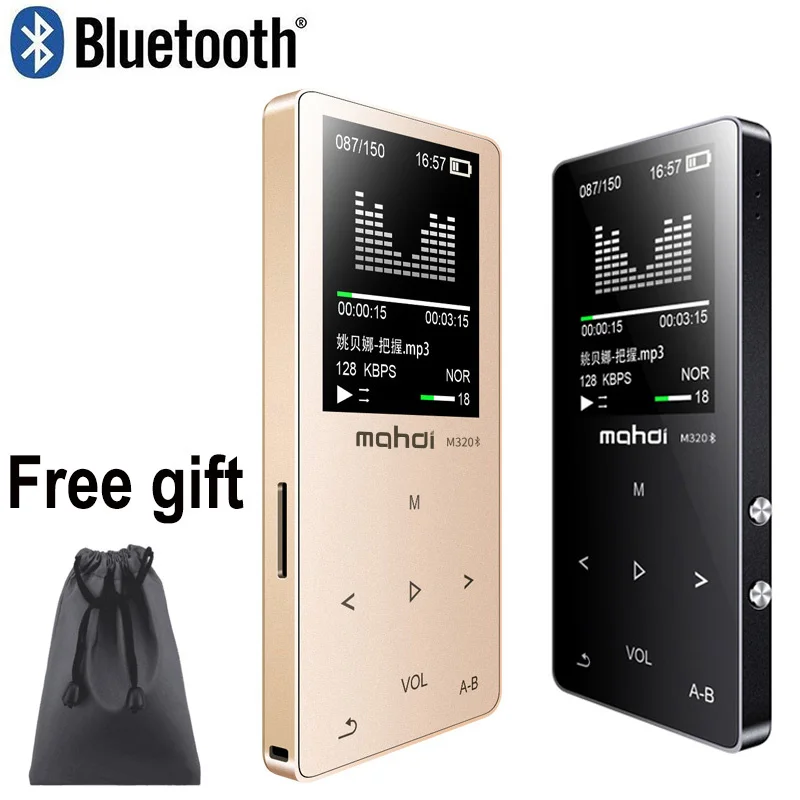 

mahdi HIFI Lossless Bluetooth MP3 Player Recorder FM Video E-book 4G/8G/16G Radio Sport Wireless Music Player Support OTG Link