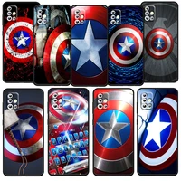 captain america shield marvel for samsung galaxy a52s a72 a71 a52 a51 a12 a32 a21s 4g 5g fundas soft black phone case capa coque