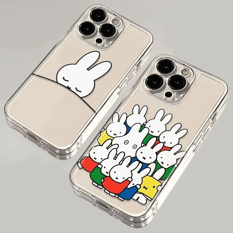 Забавный мультяшный чехол для телефона M-Miffys Kawaii iPhone 16 15 14 13 12 11 Mini Pro Max X XR XSMax 7 8 Plus