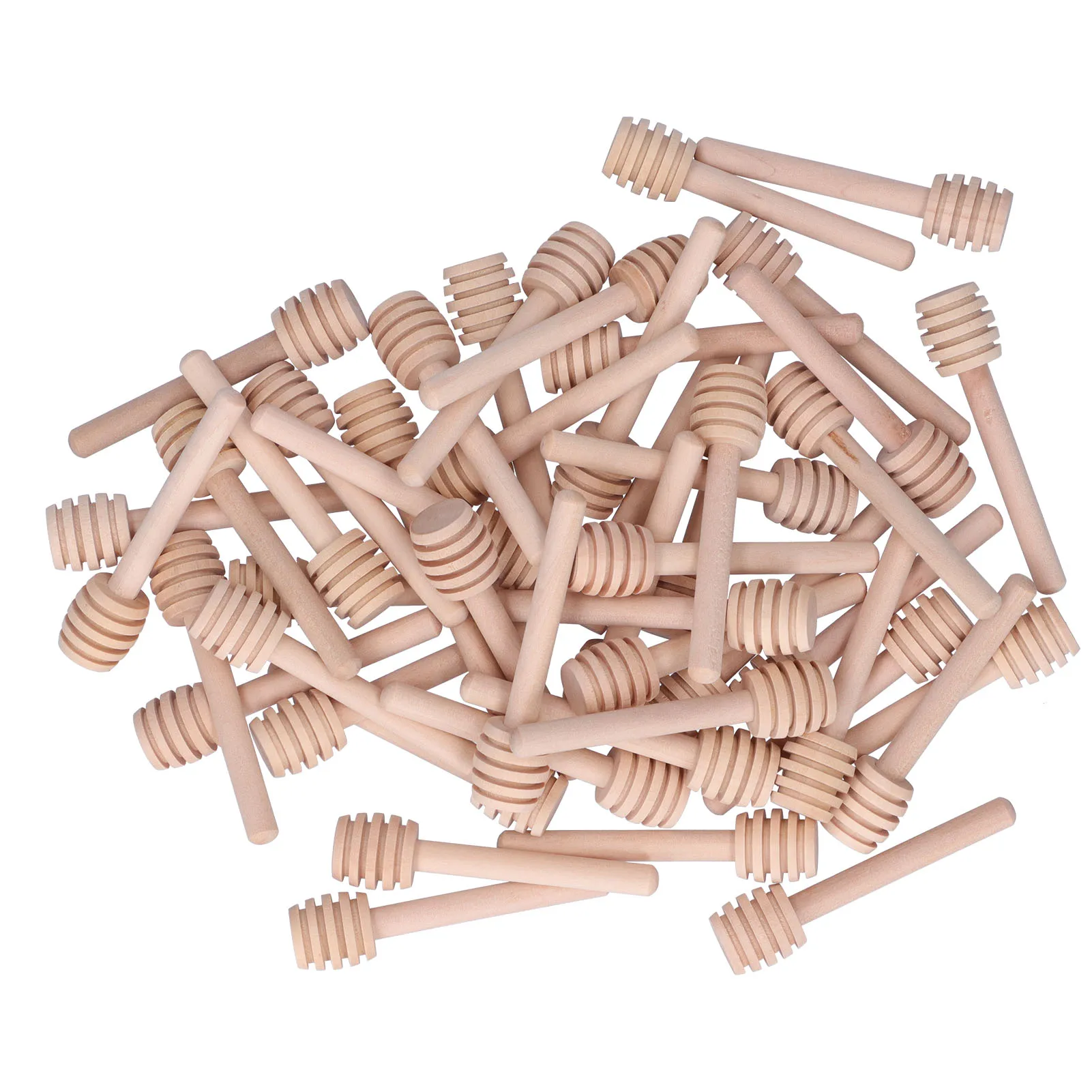 

50PCS 8CM Wood Honey Dipper Sticks Honey Stirrer Dispensing Wand for Wedding Party Favors