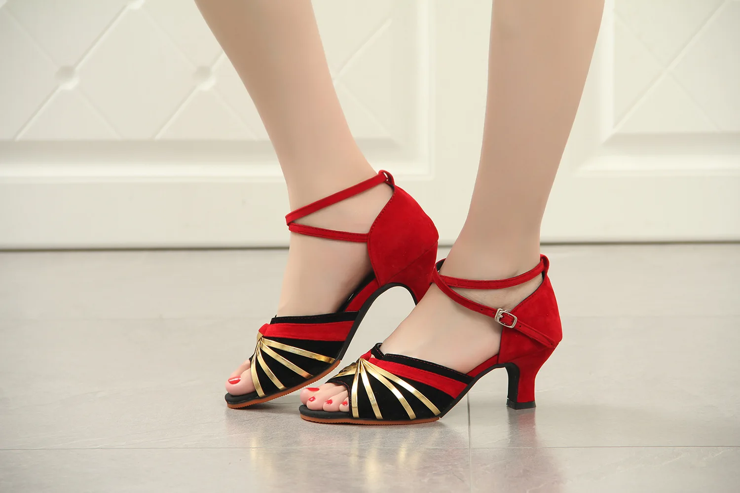 New high heels Dancing shoes shoes pointed single shoes cross with buckle high heel women shoes sandals tide ladies shoes Large