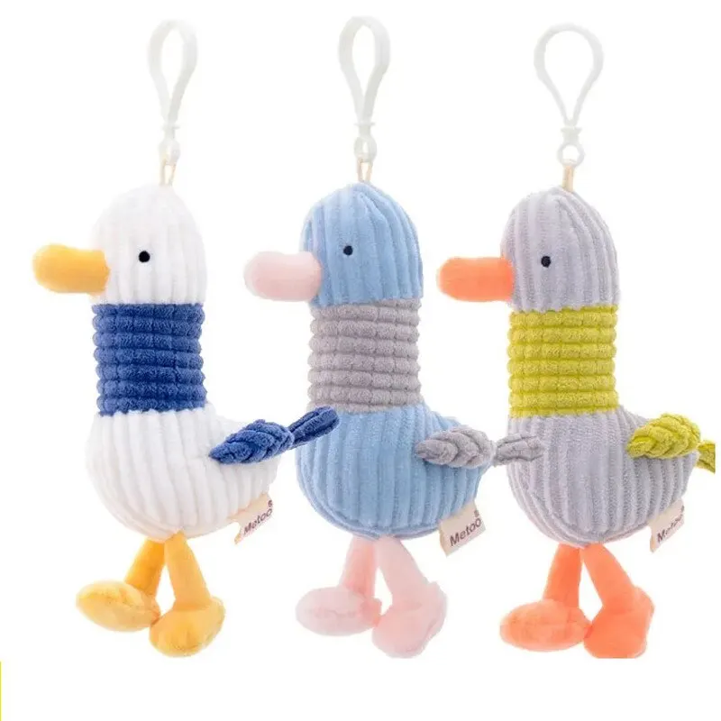 

Kawaii Keychain Cute Cartoon Animal Stuffed Toy Duck Doll Bag Charm With Hook Pendant Key Chain Car Accessories Anime Gift