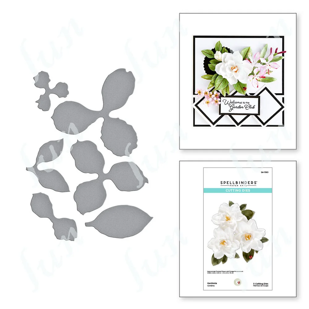 

Arrival 2022 Spring New Layered Gardenia Metal Cutting Dies Handmade Diy Paper Scrapbooking Photo Album Decoration Coloring Mold