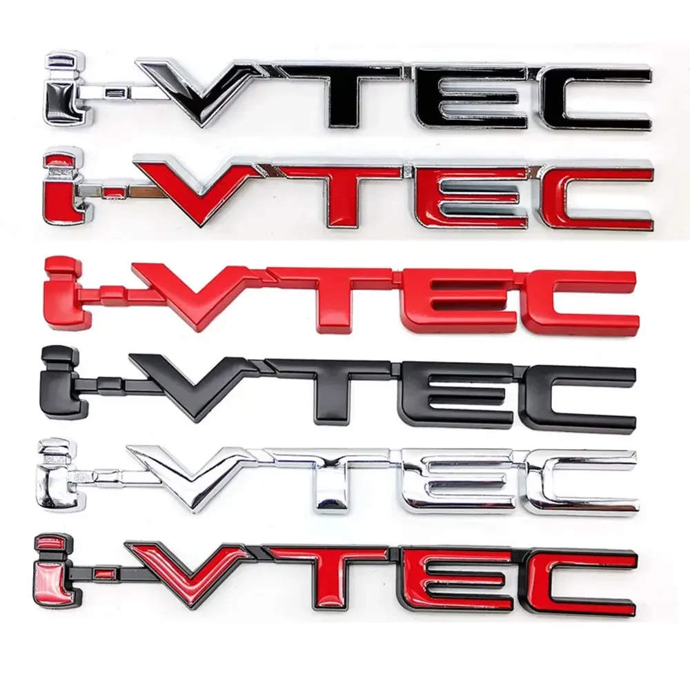 Фото 3D металлическая черная хромированная красная эмблема с надписью I VTEC, наклейка для заднего багажника автомобиля, эмблема I VTEC, аксессуары для автомобилей IVTEC №1