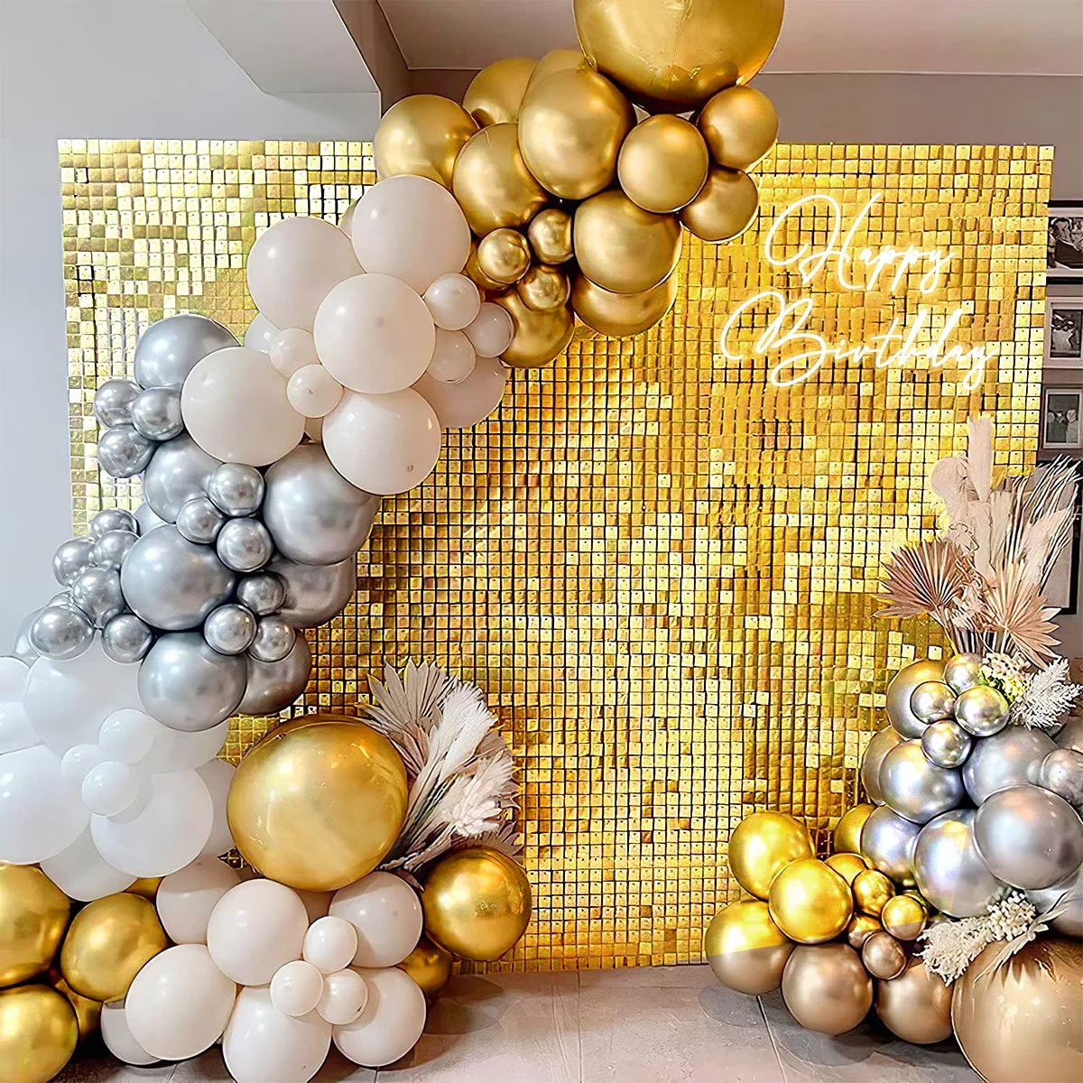 

Birthday Party Sequin Backdrop Shimmer Square Sequin Background Popular Wedding Decor Birthday Party Decor kids Baby Shower