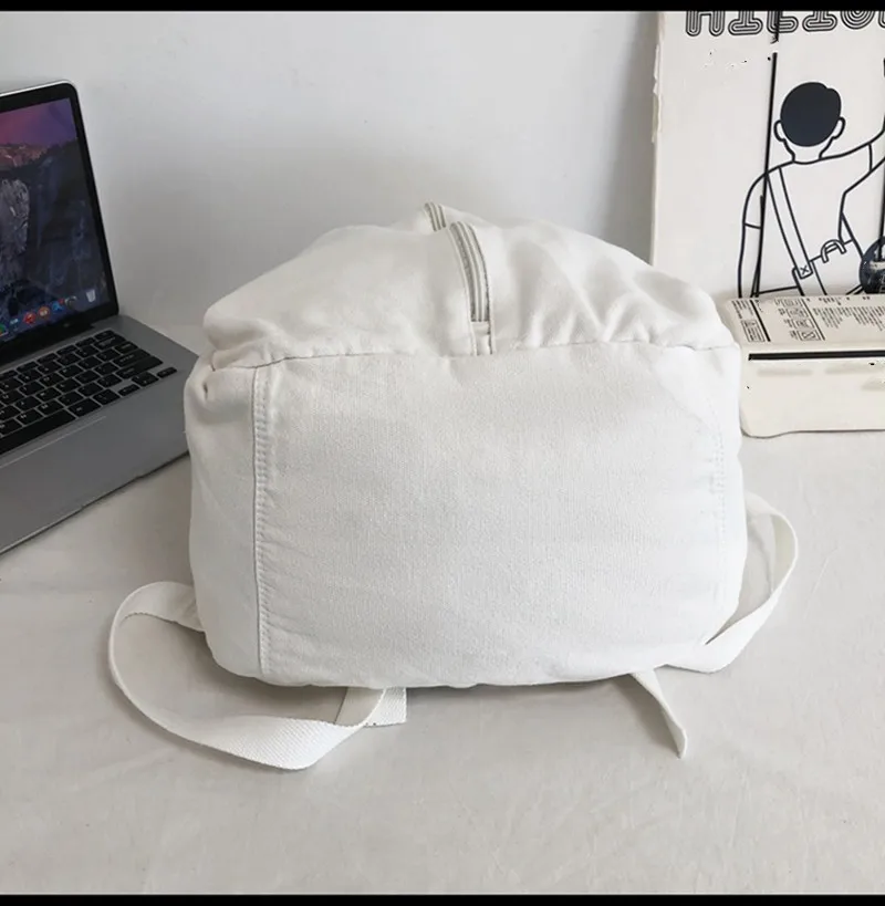New Simple Casual Shoulder Bag Retro Large Capacity Canvas Bag High School Students Travel Backpack Laptop Students Schoolbag