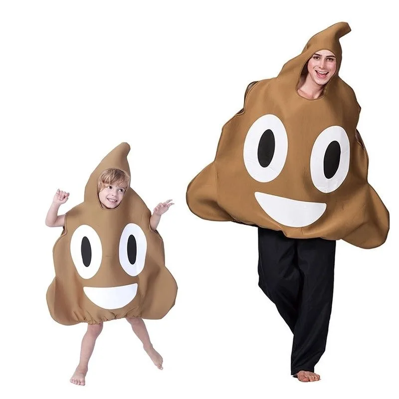 

Funny Poop Poo Costume Stupid Spoof Prank Halloween Costume Men Party Tunic Cartoon Shit Mascot Clothes For Man Women Children's