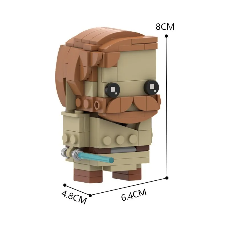 Buildmoc Space Wars Brickheadz OBI Wangs Luke Fett Анакин тосканные фигурки Модель MOC набор