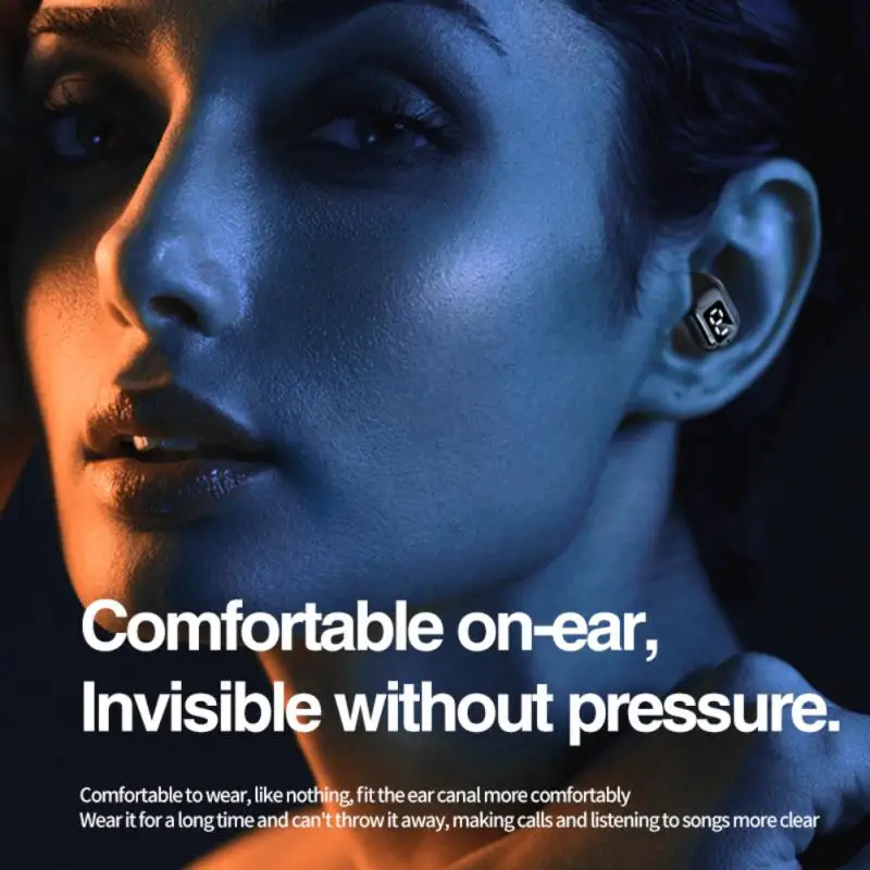 

With Long Standby Time -compatible Invisible In-ear Digital Display Earphone Single Headset True Stereo Mini
