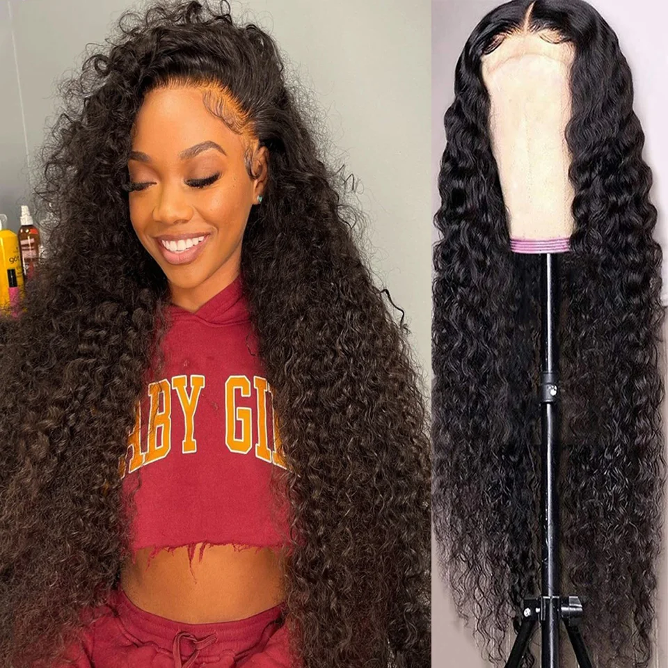 

13x6 Water Wave Lace Front Wig Curly Human Hair Wigs For Women Pre Plucked 30 Inch 13x4 360 Hd Transparent Deep Wave Frontal Wig