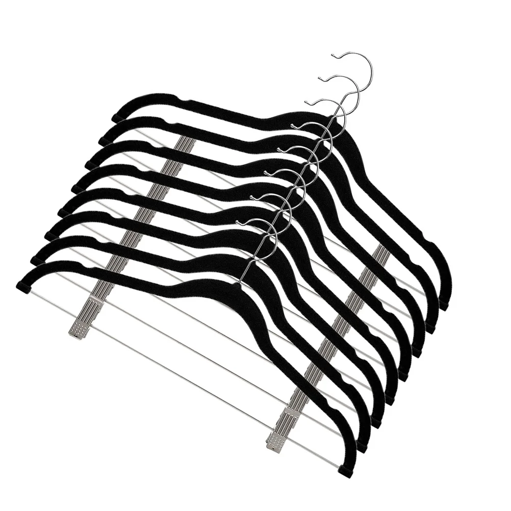 

8pcs Clothes Hangers Premium Clothes Hangers with Clips for Pants Dress Coats Clothes