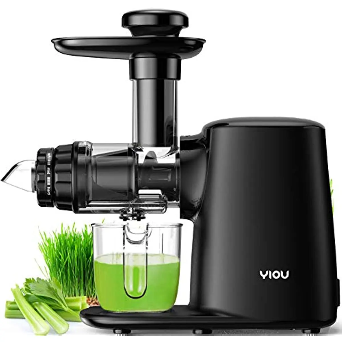 

YIOU Juicer Machines, Cold Press Slow Masticating Juicer Easy To Clean with 3 Modes Vegetable and Fruit Juicer Extractor
