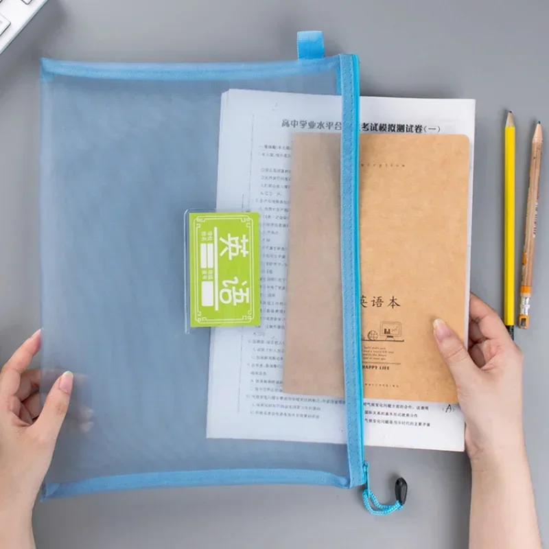 1 шт. A4 A5 A6 прозрачная нейлоновая сетка на молнии сумка для документов папка