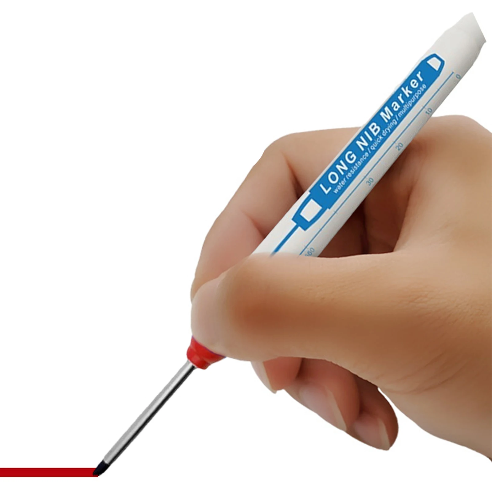 

Фломастеры с глубоким отверстием, 30 мм, длинный перо, Быстросохнущий длинный перо, многофункциональный плотничный маркировочный инструмен...