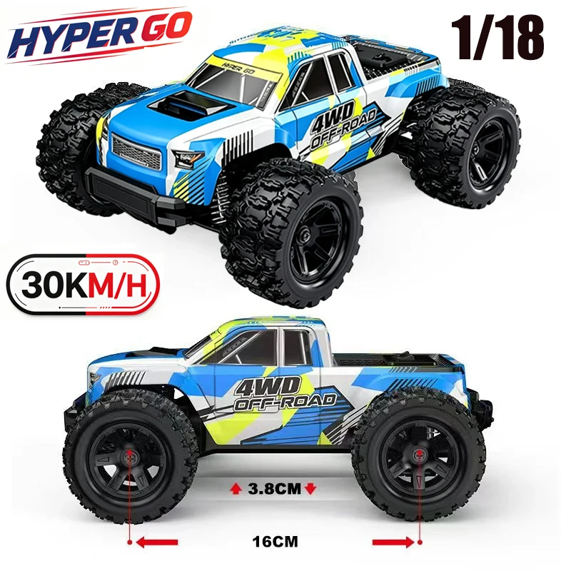 Радиоуправляемая машинка MJX HYPER GO 1:18 Mini Monster 18208, высокоскоростной монстр-трак, внедорожник с двойным корпусом, игрушка для мальчиков, RTR (art.: 3920dcb90ef6d) - 3920dcb90ef6d