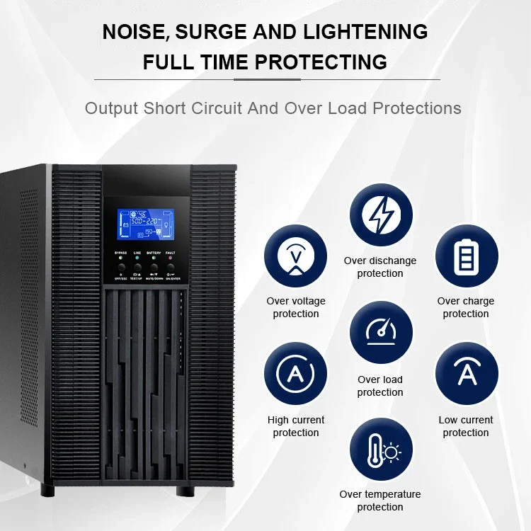 Cwups 6kva 10kva Ups инвертор с батареей одним входом и выходом онлайн-имп для домашней