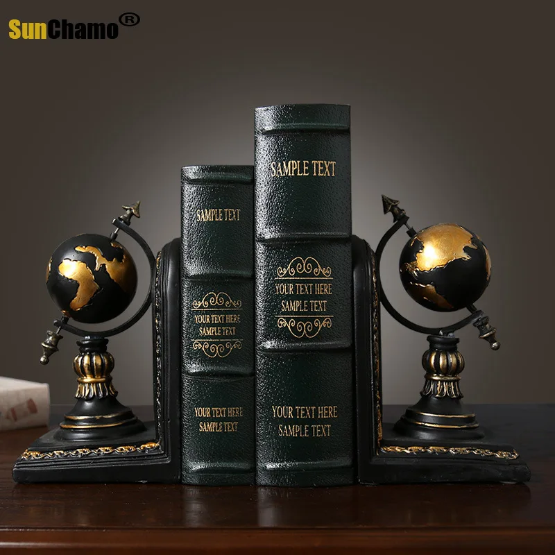 

American Retro Globes, Bookends, Books Rely on Study Decorations, Ornaments, Bookshelves, Organize Books, Office Furnishings