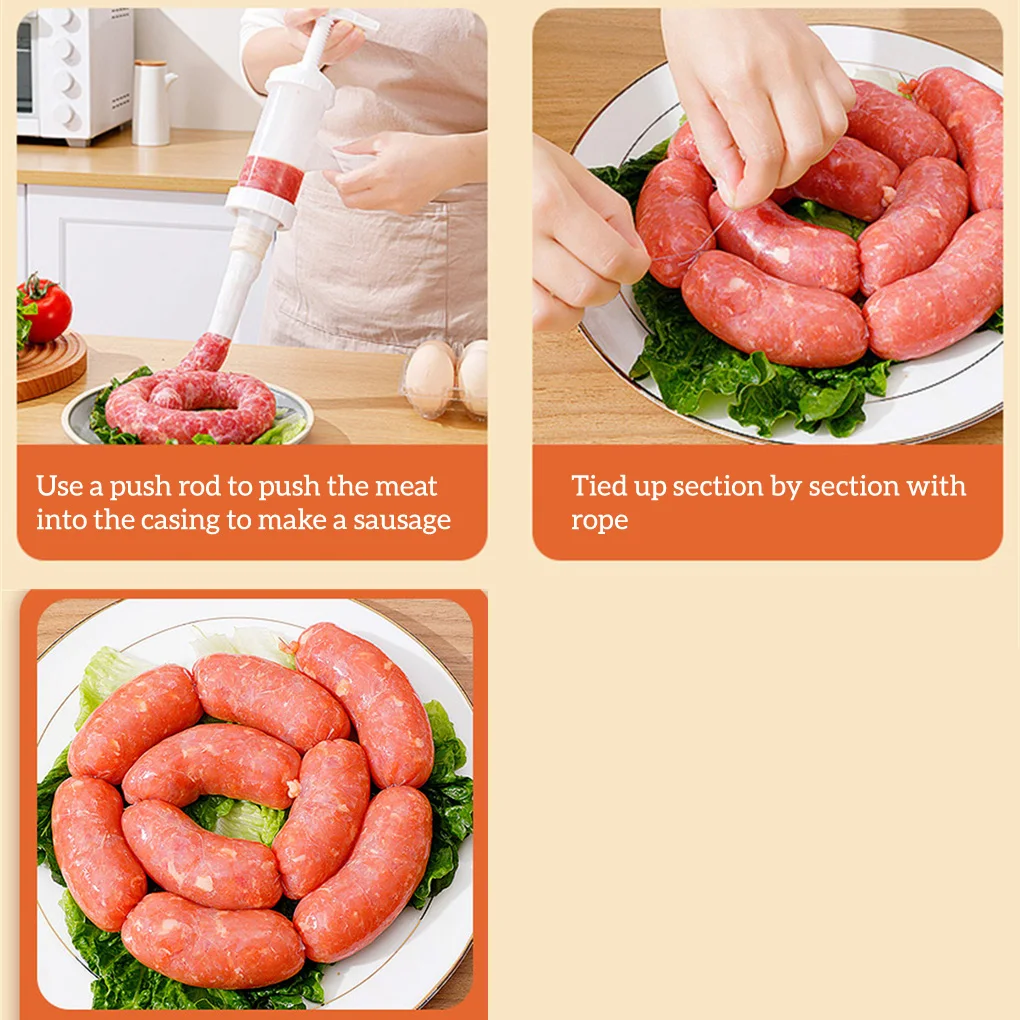 

Ручной шприц для наполнения колбасок, наполнитель, шприц для мяса, ручное управление, многоразовая воронка, сопло для дома