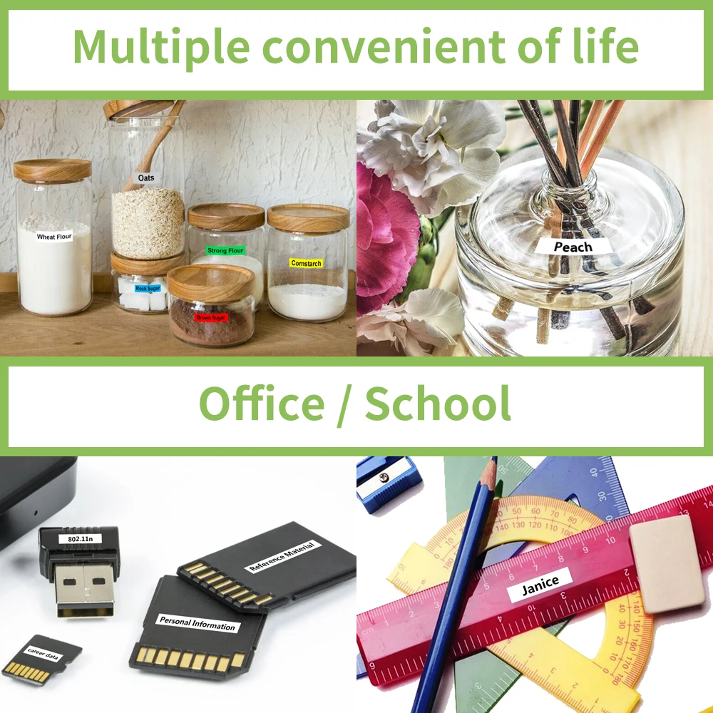 Лента для этикеток 6/9/12/18/24 мм совместимая с этикетировочной машиной Brother Ptouch