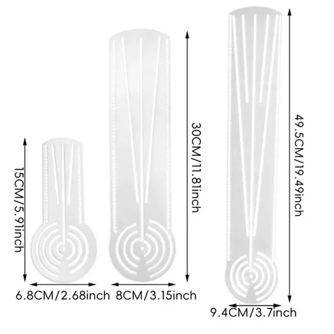 Прозрачный акриловый шаблон для рисования мандал