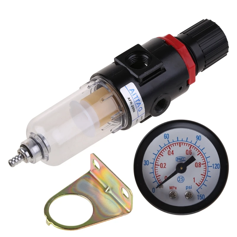 

AFR-2000 Airbrush Compressor Pressure Regulator Water Trap Filter Water Moisture Gauge