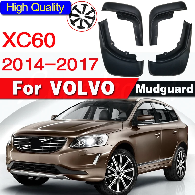 

For Volvo XC60 2014 2015 2016 2017 Car styling Front Rear Mud Flaps Splash Guard Fender Mudguard accessories 4pcs