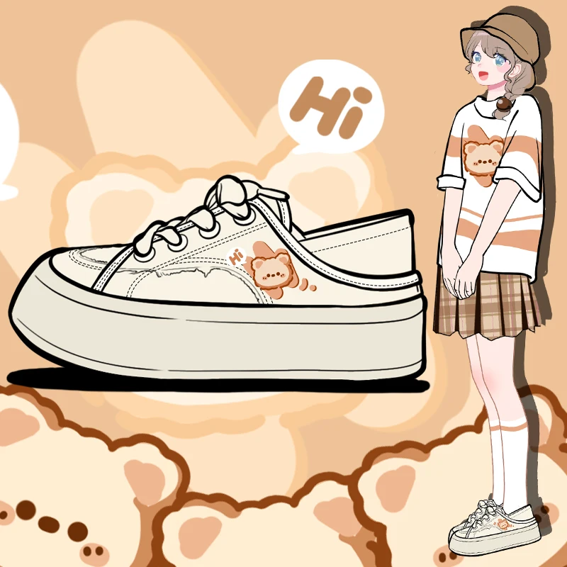 

Amy and Michael 2023 New Design Cute Girls Students Casual Canvas Shoes Female Flat Sneakers Comfortable Woman Vulcanize Shoes