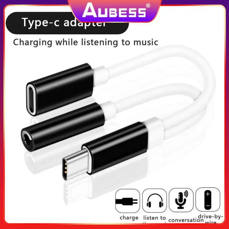 

Length 12cm More Stable Transmission Audio Converter Transmission Is Faster Type-c Audio Adapter Cable Multifunctional Durable