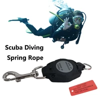 snorkeling extension rope under water scuba diving spring rope dive safety tool scalable keychain diving wire lanyard