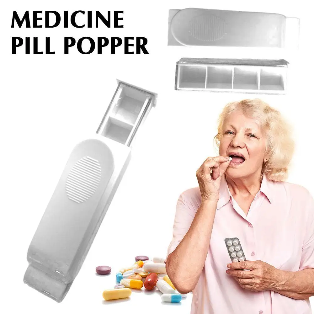 

Портативный Медицинский Поппер для таблеток белого цвета, АБС-пластик для удаления боли, диспенсер для таблеток, ручной перфоратор для артрита в таблетках