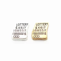 10pcslot metal lottery living floating charms fit glass memory locket pendant necklace diy jewelry lucky gift