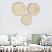 bamboo circular wall hanging plate home bedroom decoration bamboo hanging plate living room ornaments bamboo products