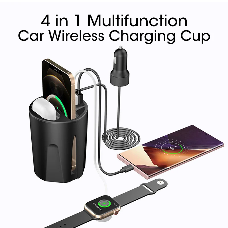 

Niye Fast Wireless Car Charger Cup for Samsung S21 S2Fe/Note10 Plus 15W Qi Wireless Charging Car Cup for IPhone/Xiaomi/Huawei