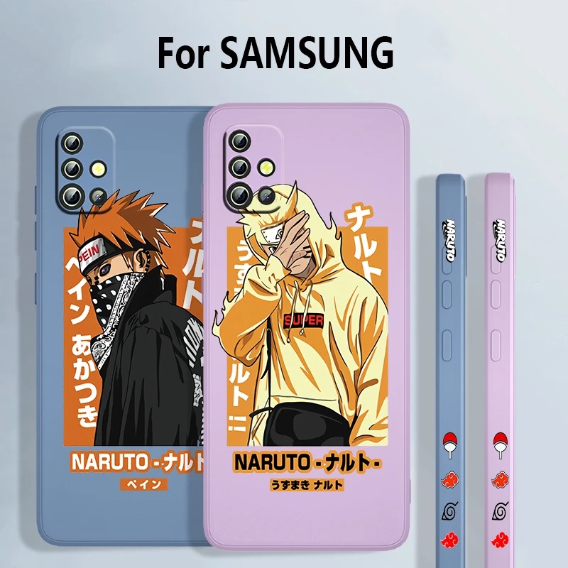 

Fashion Naruto Anime For Samsung Galaxy A73 A72 A71 A53 A52 A51 A42 A33 A32 A31 A22 A21 A11 Liquid Left Rope Phone Case