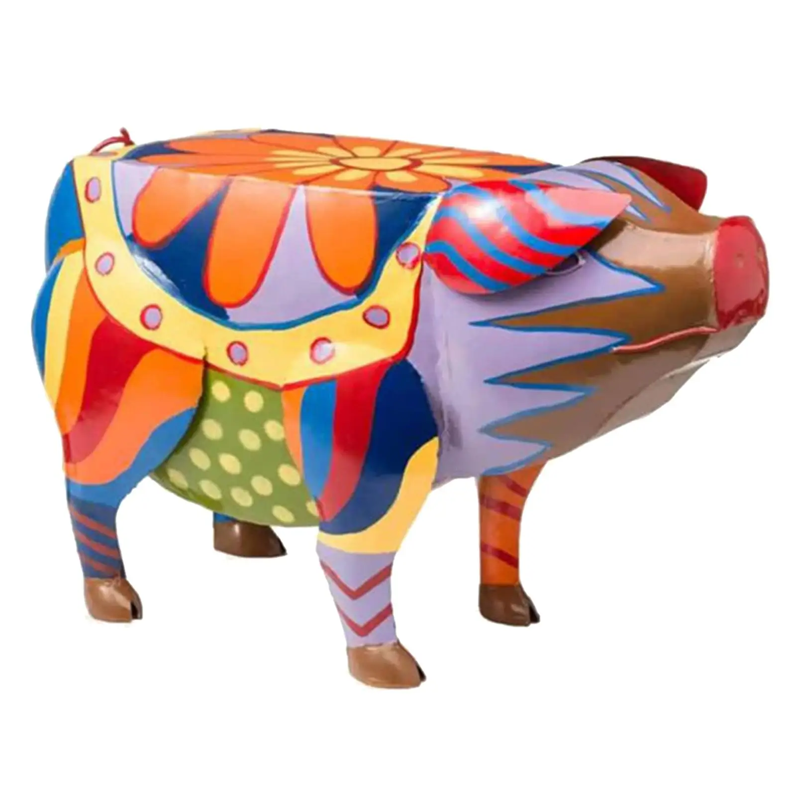 

Статуя из смолы в виде свиньи, декоративная настольная Статуэтка свиньи для внутреннего дворика, декор фэн-шуй, миниатюрные поделки