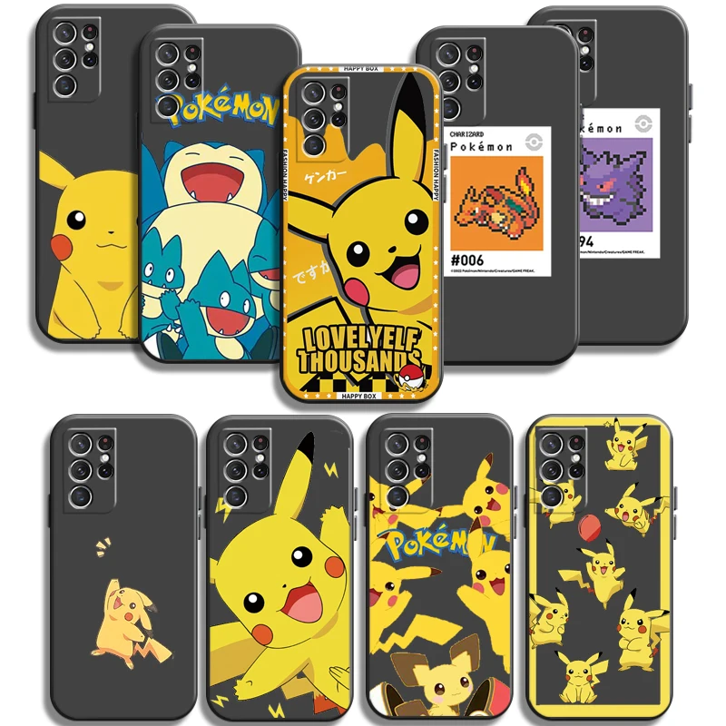 

Pikachu Pokémon Phone Cases For Samsung Galaxy A51 4G A51 5G A71 4G A71 5G A52 4G A52 5G A72 4G A72 5G Coque Soft TPU Funda