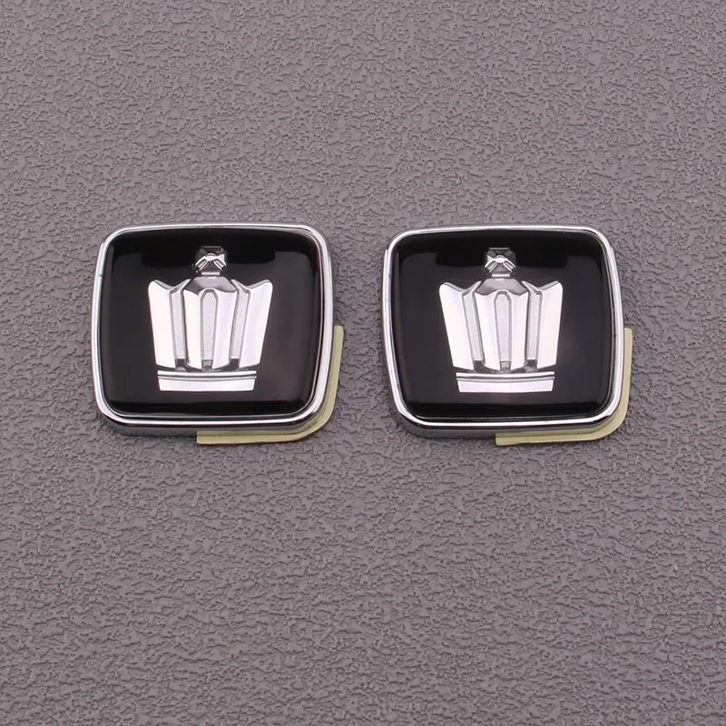 

2 шт., наклейка на боковое крыло автомобиля, наклейка на окна, листовая доска заднего окна, логотип C-стойки для коронной этикетки, эмблема, хромированные автомобильные аксессуары