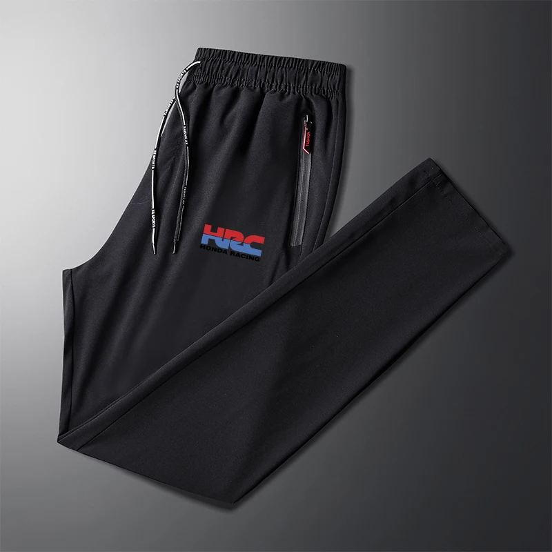 

HRC Honda motorcycle brand summer men's fashion classic version slim trousers casual breathable and comfortable ice silk trouser