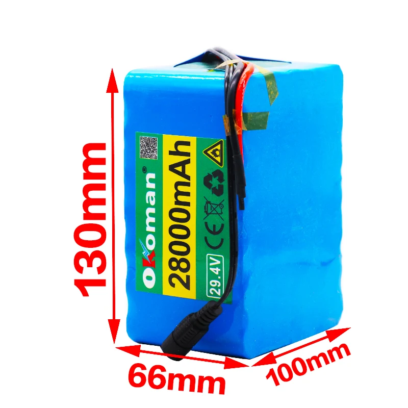 Новый высококачественный аккумулятор 7S5P 24в 28Ач 250 Вт 29,4 В 28000 мАч литиево-ионный для инвалидных колясок и электрических велосипедов + зарядное устройство 2А.