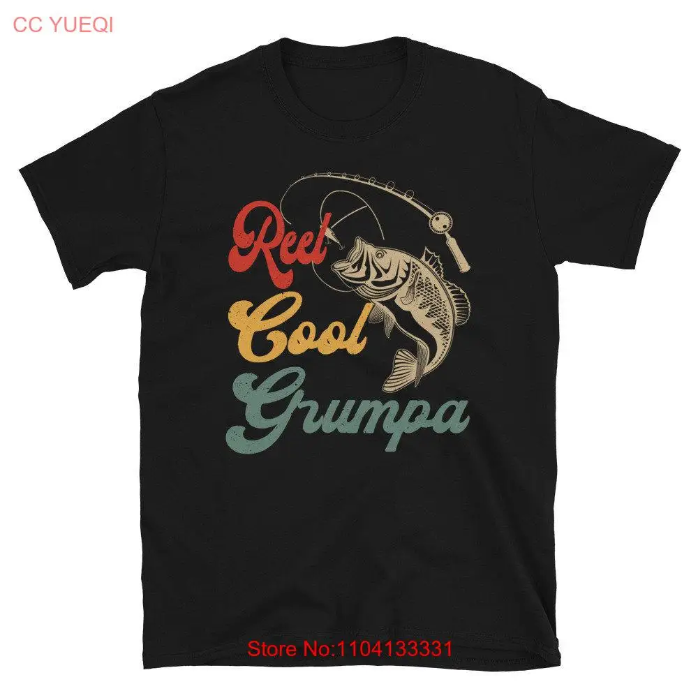 Футболка Reel Cool Grumpa в стиле ретро винтажная с длинными или короткими рукавами для
