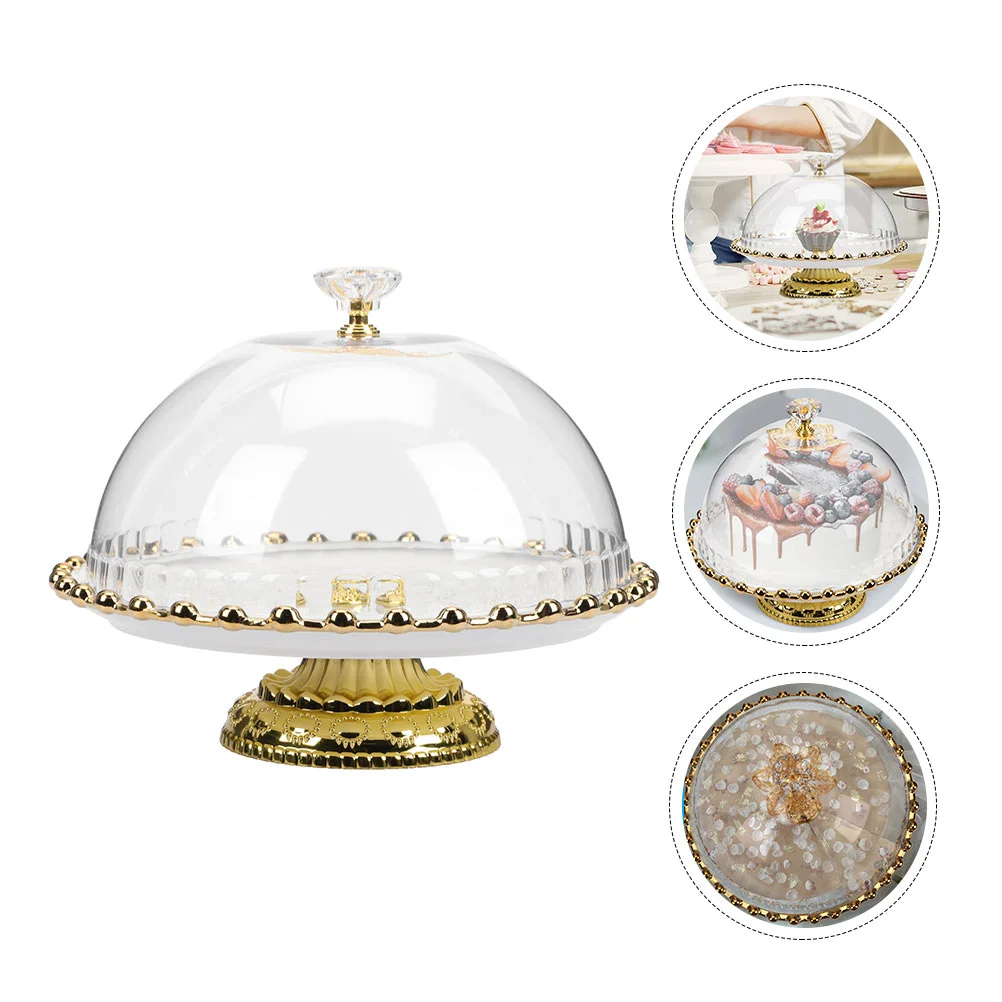 

Cake Stand Dome Plate Cover Lid Dessert Display Ceramic Tray Holder Server Cupcake Food Acrylic Platter Footed Retro Cloche
