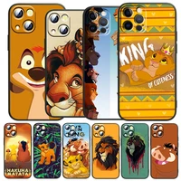disney cartoon animation the lion king for apple iphone 13 12 mini 11 xs pro max x xr 8 7 6 plus se 2020 5 black soft phone case
