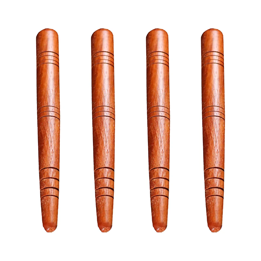 

4pcs Acupuncture Point Pens Body Rods Wood Acupoint Massagers (Brown)